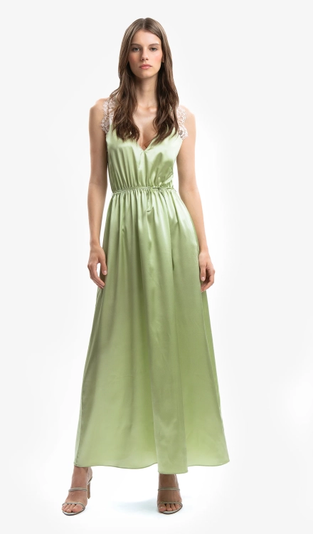 Abito in raso di seta Ninfea