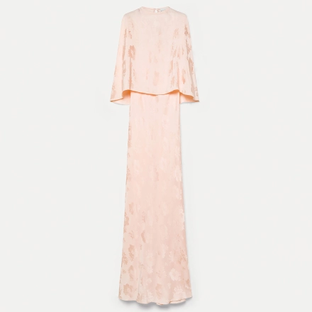 Abito elegante in jacquard bouquet