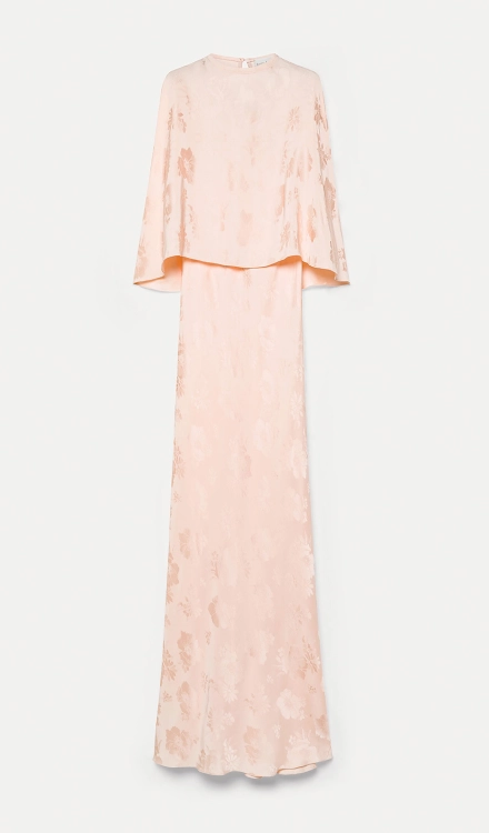 Abito elegante in jacquard bouquet