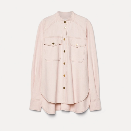 Camicia coreana in denim cavalry