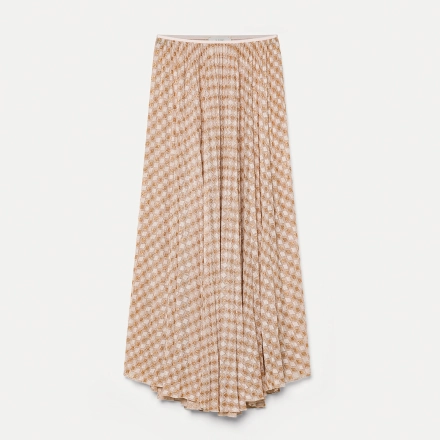 Gonna plissé in diamond jersey