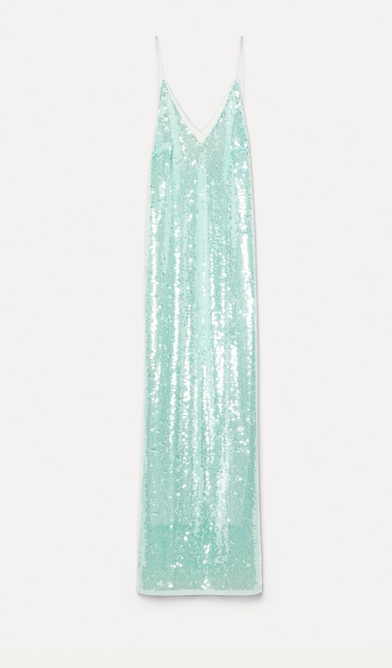 Slip dress “liquid sequins”