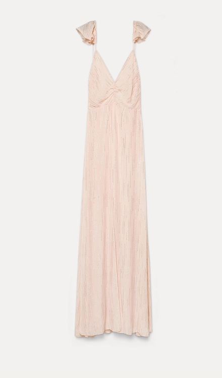 Slip dress jacquard “les fils d'argent”