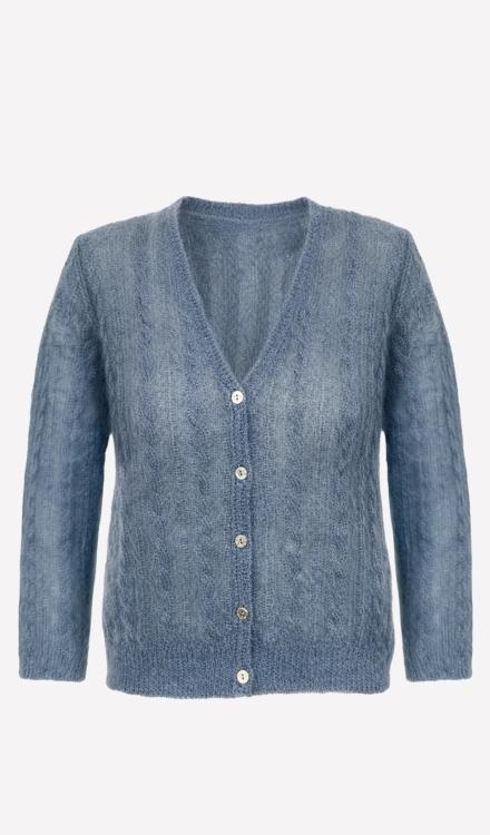 Cardigan in mohair Bretagne