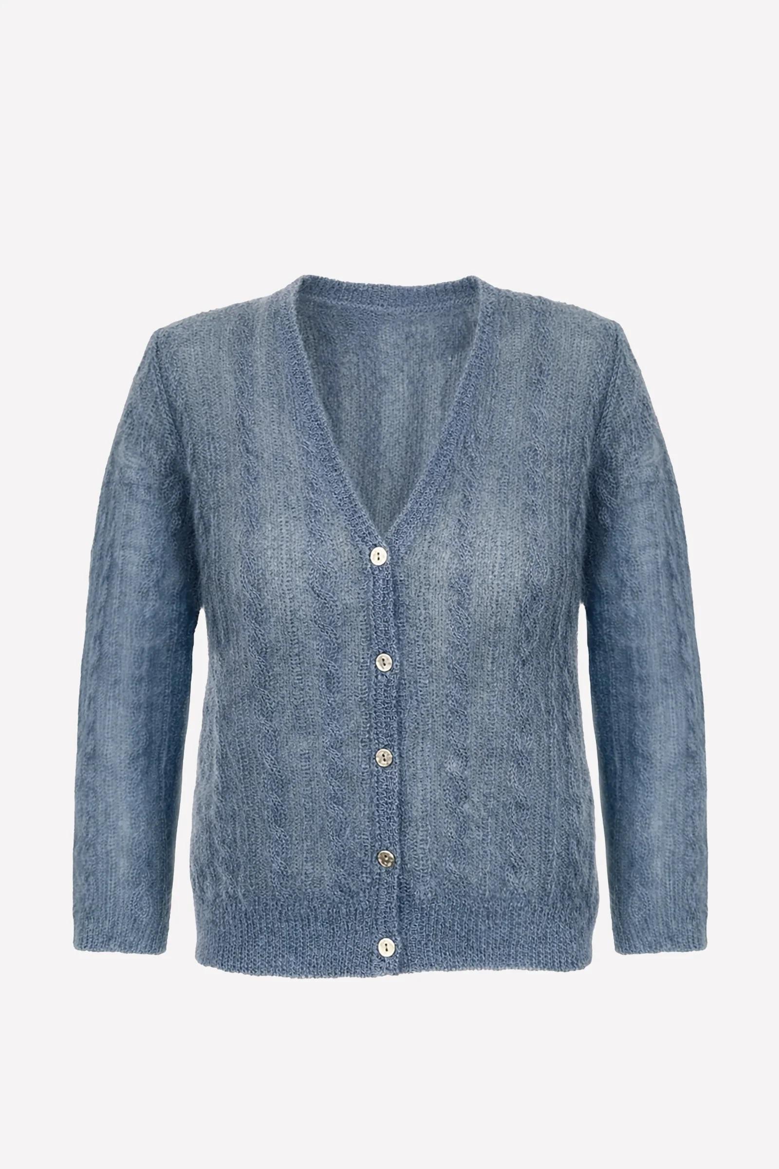 Cardigan in mohair Bretagne