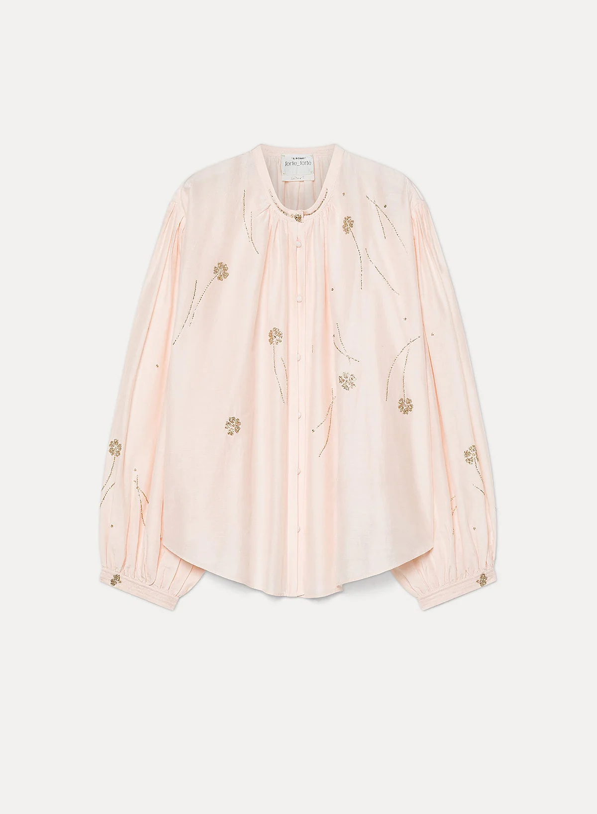 Camicia bohemien in voile “fleurs d'orient” loto