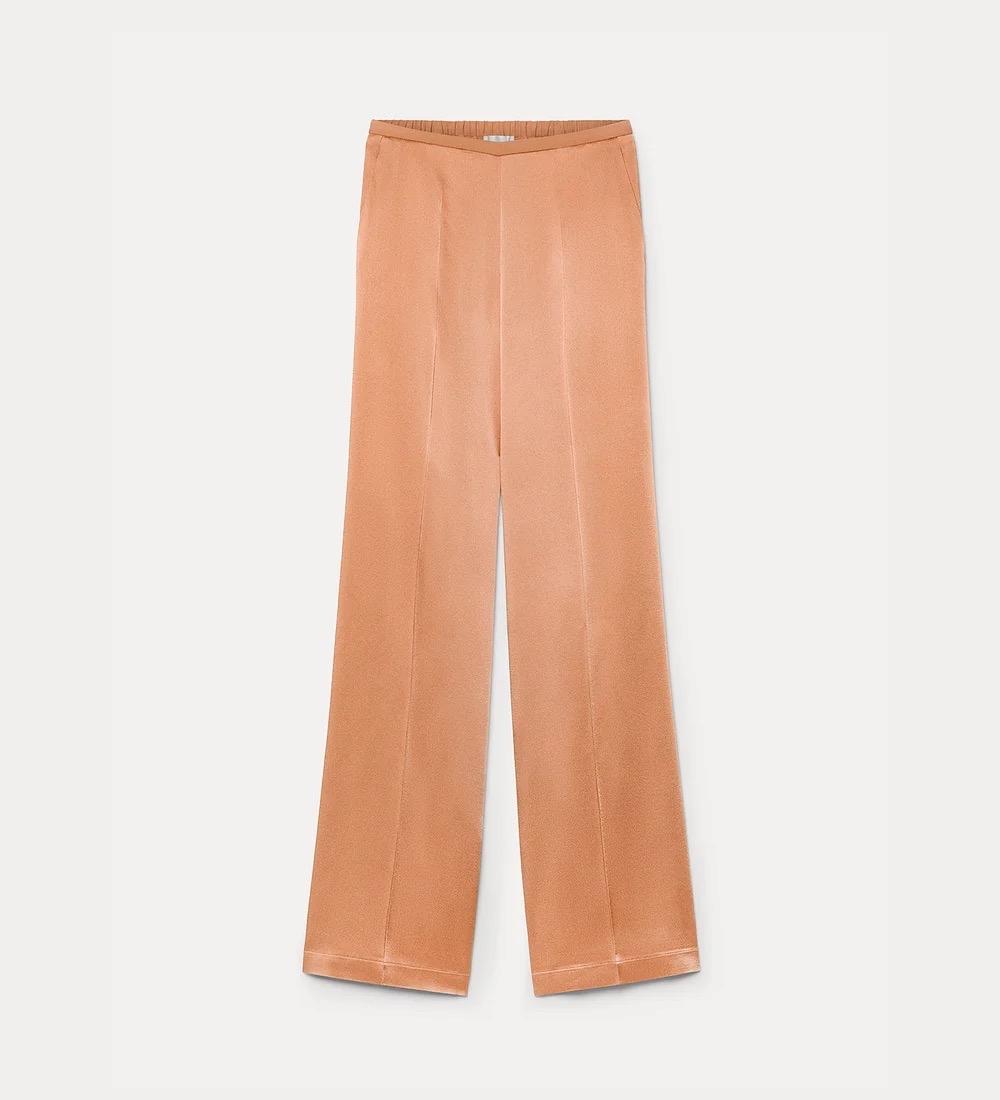 Pantalone a vita alta in envers satin the