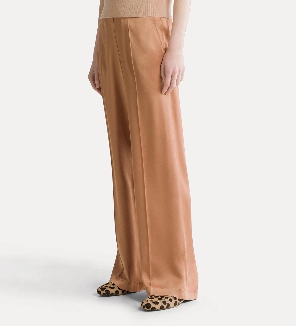 Pantalone a vita alta in envers satin the - immagine 2