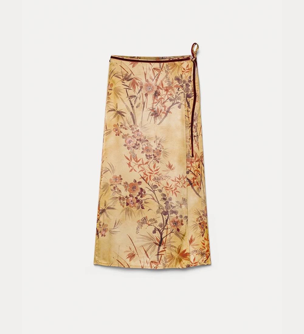 Gonna sarong in raso “le bambou secret” heliodore