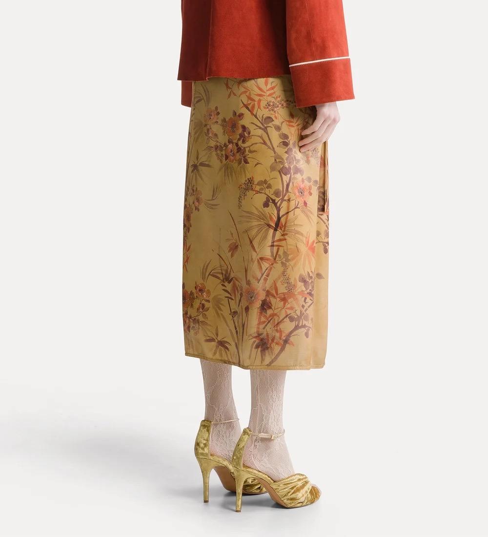 Gonna sarong in raso “le bambou secret” heliodore - immagine 3