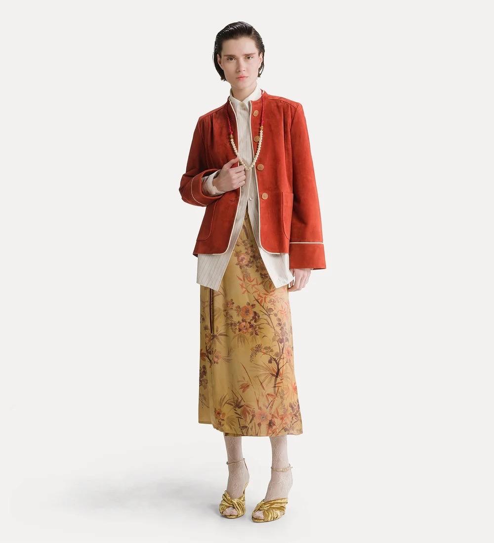 Gonna sarong in raso “le bambou secret” heliodore - immagine 5