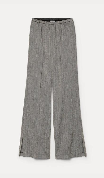 Pantalone in chevron jaspé nero