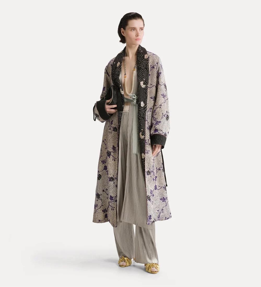 Robe de chambre plissé in jersey silky velvet calcedonio - immagine 5