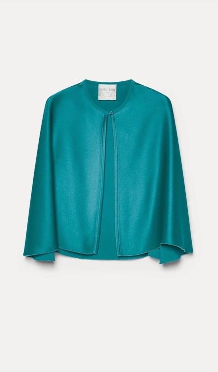 Cappa in envers satin jade