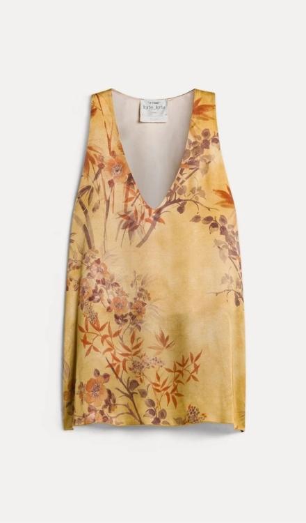 Top in raso “le bambou secret” heliodore